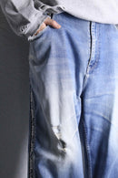 "ENYCE" brown embroidery design buggy denim pants