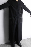 black wool hoodie coat