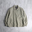 khaki smooth zip-up jacket