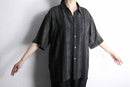 striped botanical sheer shirt