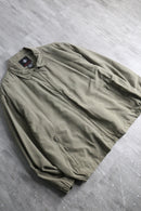 khaki smooth zip-up jacket