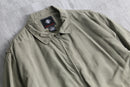 khaki smooth zip-up jacket