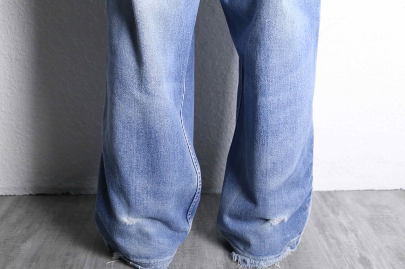 "ENYCE" brown embroidery design buggy denim pants