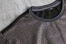 glitter front L/S tops