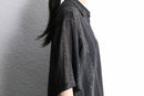 striped botanical sheer shirt