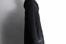 black wool hoodie coat