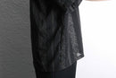 striped botanical sheer shirt