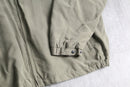 khaki smooth zip-up jacket