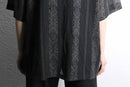 striped botanical sheer shirt