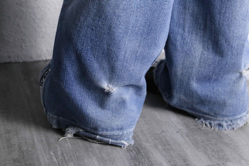 "ENYCE" brown embroidery design buggy denim pants