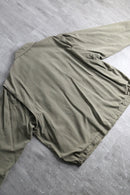 khaki smooth zip-up jacket
