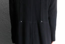 black wool hoodie coat