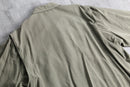 khaki smooth zip-up jacket