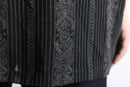 striped botanical sheer shirt