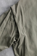 khaki smooth zip-up jacket