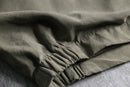 khaki smooth zip-up jacket