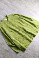 90's light green band collar linen jacket