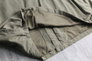 khaki smooth zip-up jacket