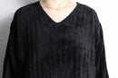black velour v-neck pullover