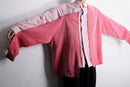 "Re:make" asymmetry sweat docking pink shirt