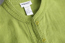 90's light green band collar linen jacket