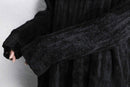 black velour v-neck pullover