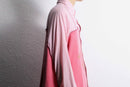 "Re:make" asymmetry sweat docking pink shirt