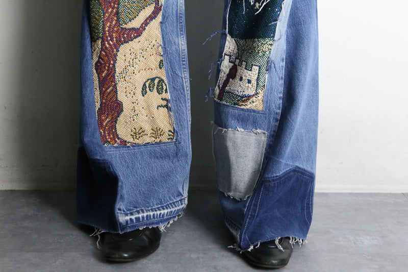 "Re:make" rug mix buggy flare denim