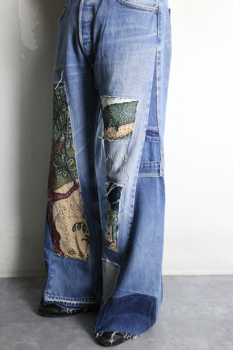 "Re:make" rug mix buggy flare denim