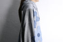 "Re:make" flower patchwork zip hoodie