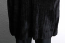 black velour v-neck pullover