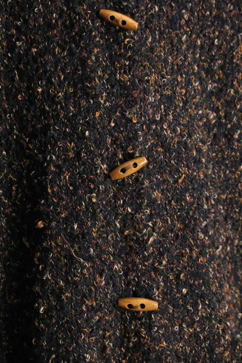 90's white stag knit shirt coat