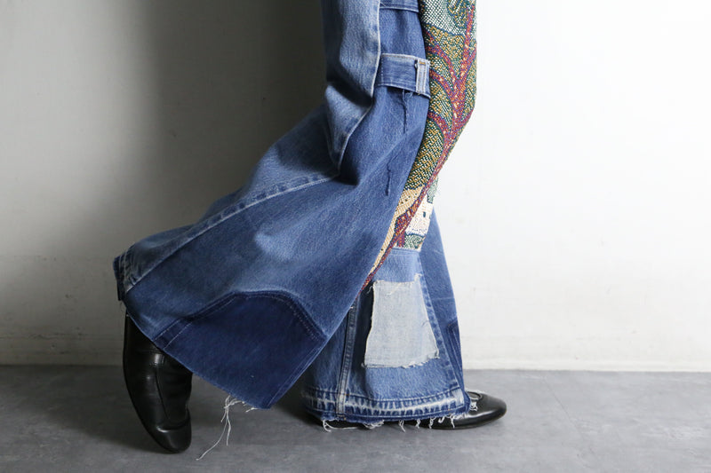 "Re:make" rug mix buggy flare denim