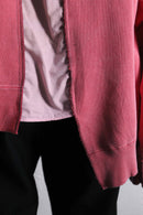 "Re:make" asymmetry sweat docking pink shirt