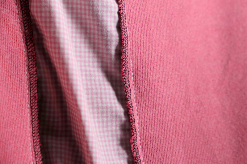 "Re:make" asymmetry sweat docking pink shirt