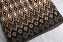 “Bob Mackie” geometric fleece half zip pullover