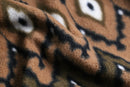“Bob Mackie” geometric fleece half zip pullover