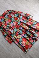 flower pattern rayon shirt one-piece