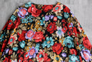 flower pattern rayon shirt one-piece