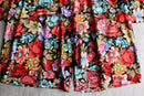 flower pattern rayon shirt one-piece