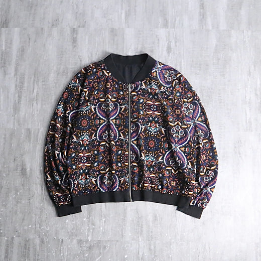 reversible paisley bomber jacket