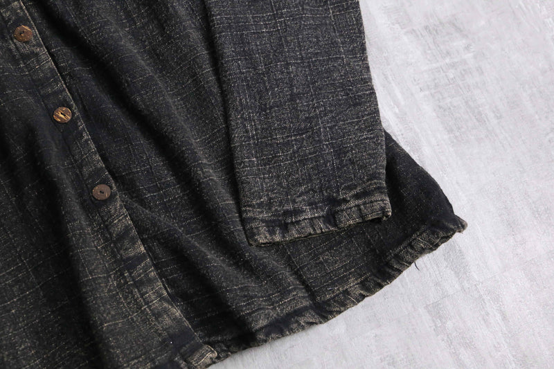 high neck gather short blouson