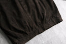 brown suede leather stand neck jacket