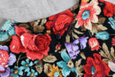 flower pattern rayon shirt one-piece