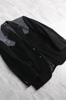 "Circle" corduroy × leather switch design western jacket