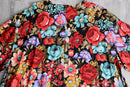 flower pattern rayon shirt one-piece