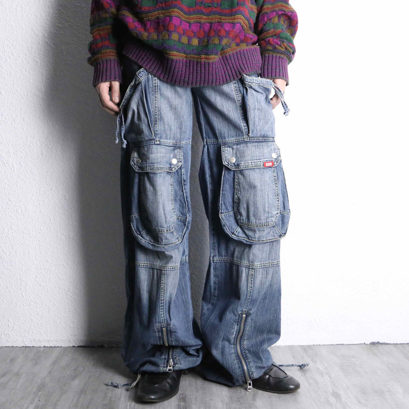 gimmick cargo straight denim pants