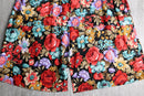 flower pattern rayon shirt one-piece