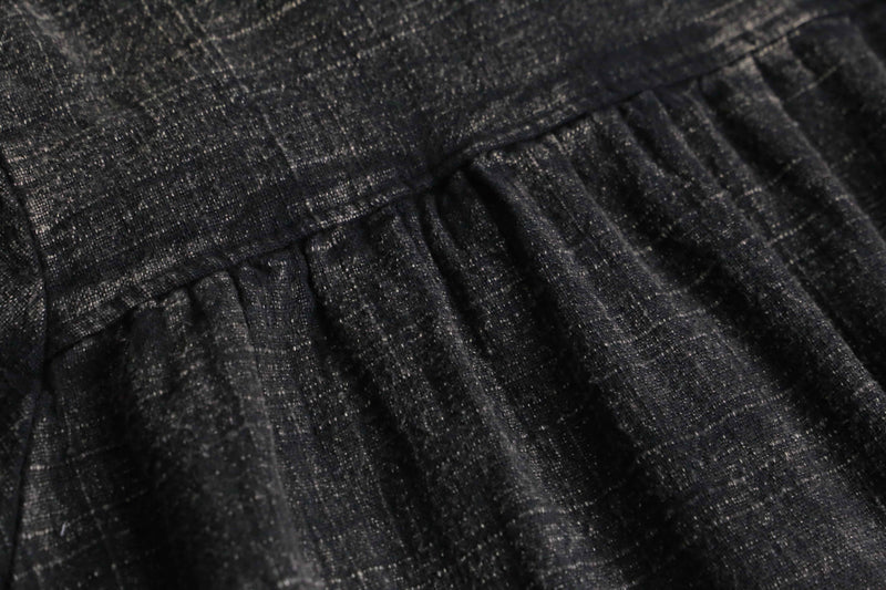 high neck gather short blouson