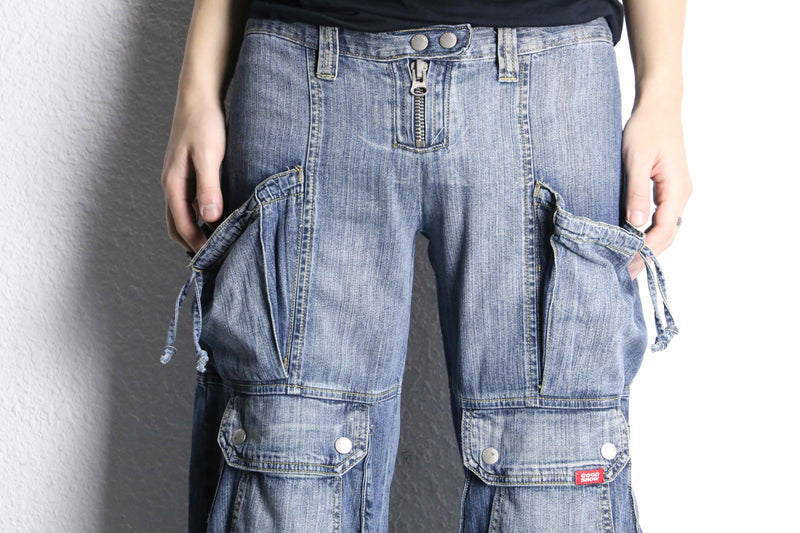 gimmick cargo straight denim pants